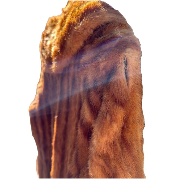 Vintage 1950s Mink Fur Coat Chestnut Lined Unbranded Mob Wife aesthetic FLAWS - Picture 12 of 12